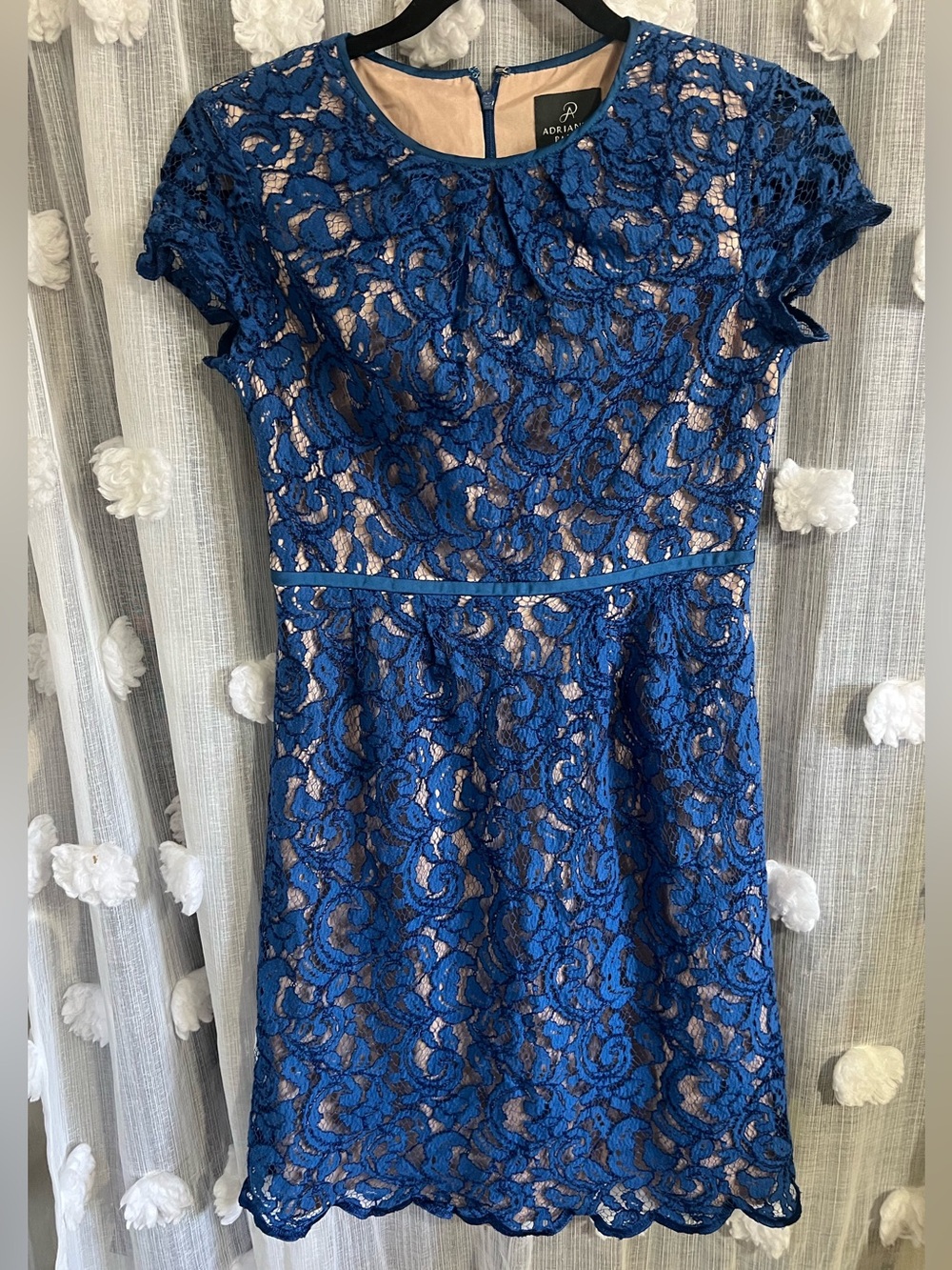 Adrianna Papell Scalloped Lace Dress
